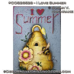 I Love Summer Painting Pattern - Susan Cochrane